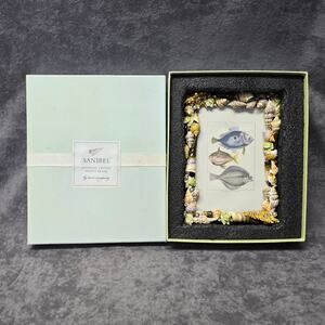 Sanibel Austrian Crystal by Two's Company Seashell Encrusted 5x7 Picture Frame